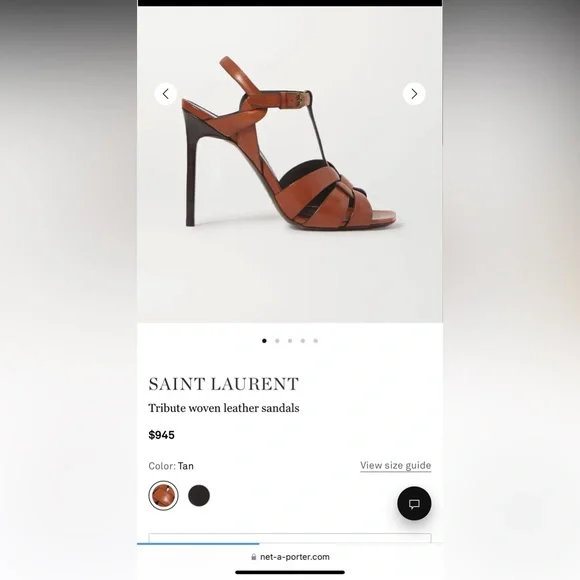 Yves Saint Laurent Tribute woven leather sandals - Picture 2 of 11